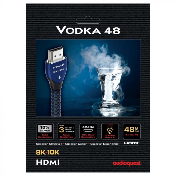 audioquest HDMI VODKA 48 1m オーディオクエスト audioquest - HDMI Vodka48/1.0m（VOD48G/1M）（48Gbps・8K対応