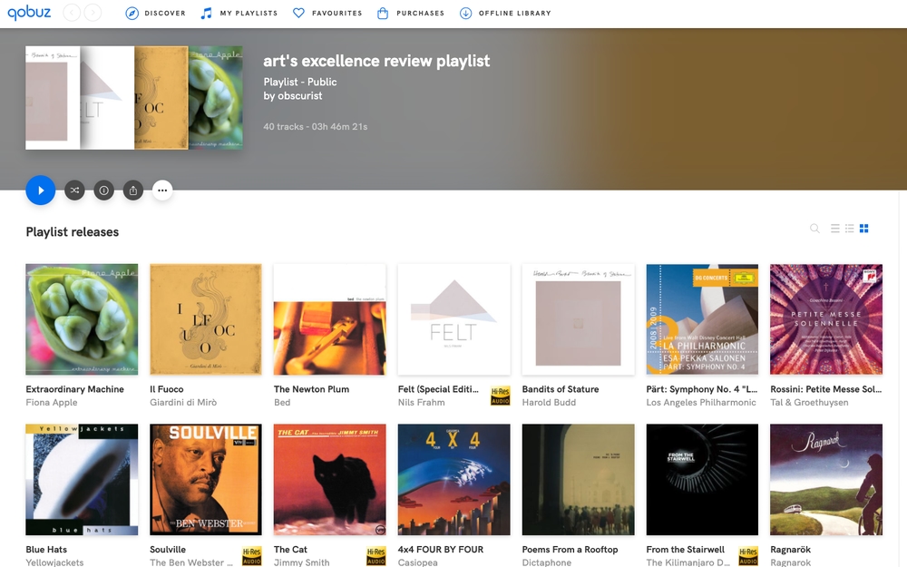 art's excellence review playlists